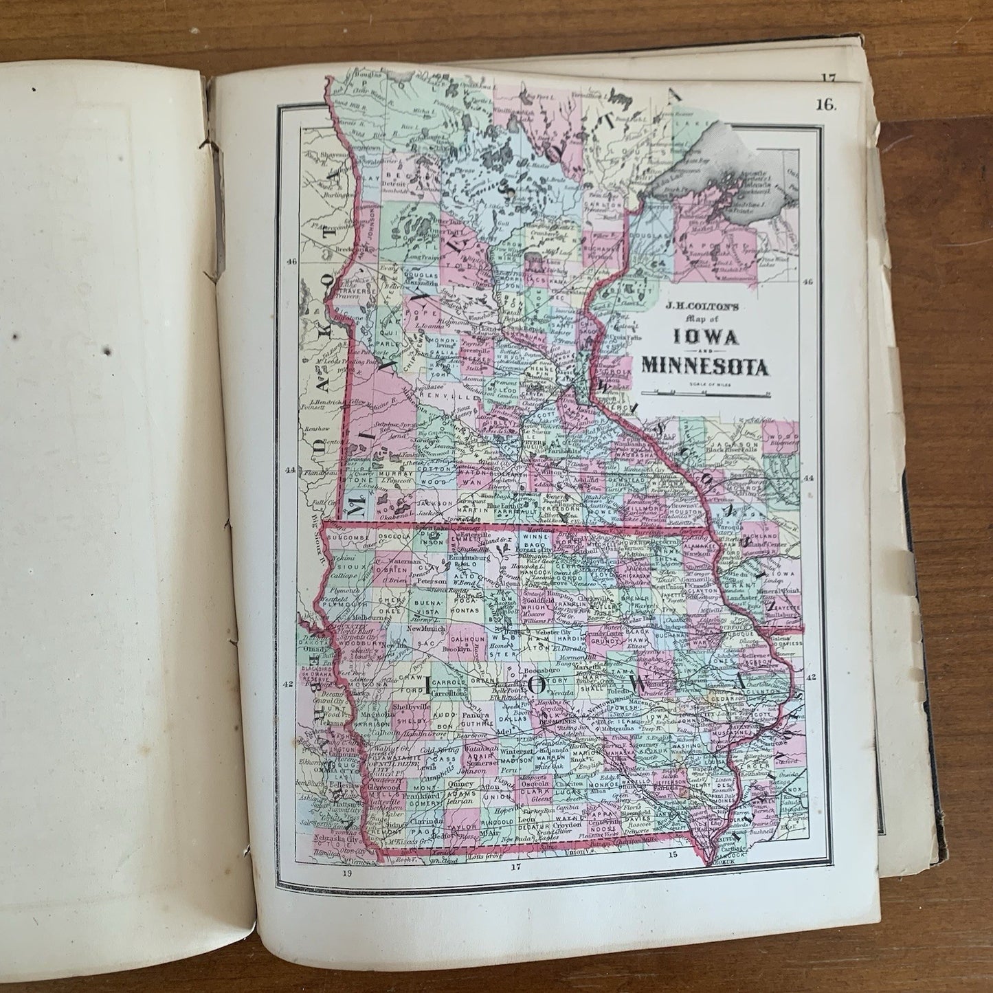 1865 Coltons Quarto Atlas of the World / California Early Map of Montana