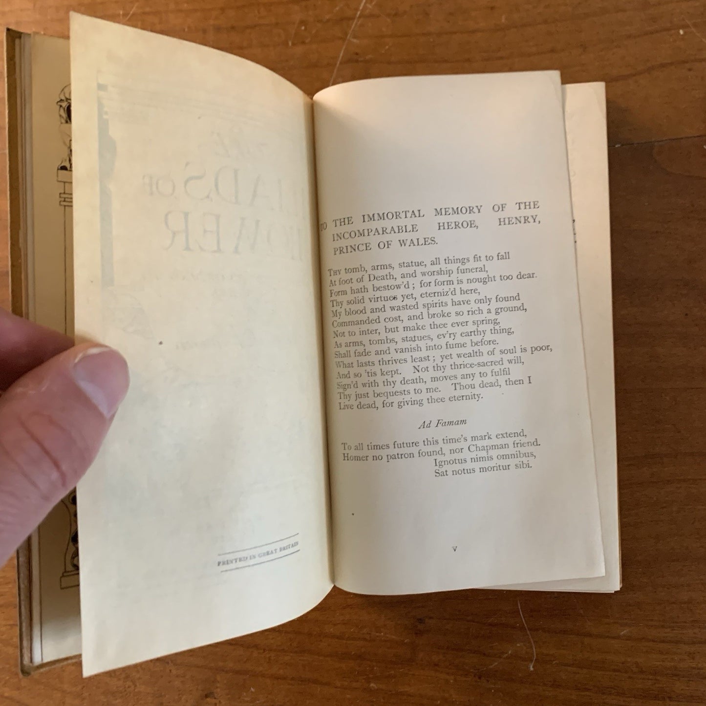The Iliads / Odysseys of Homer George Chapman / Leather Scribner VG
