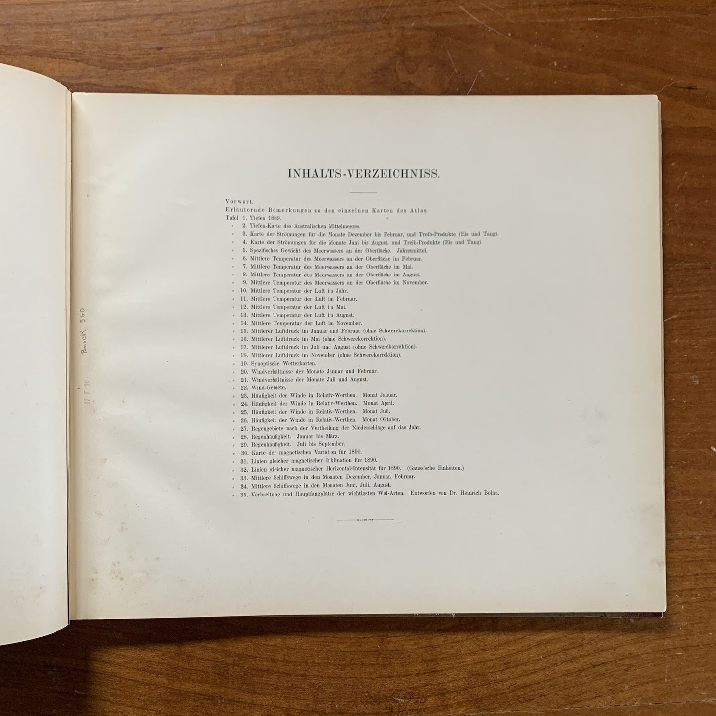 1891 Deutsche Seewarte. Indischer Ozean. Ein Atlas von 35 Karten / Atlas Ocean