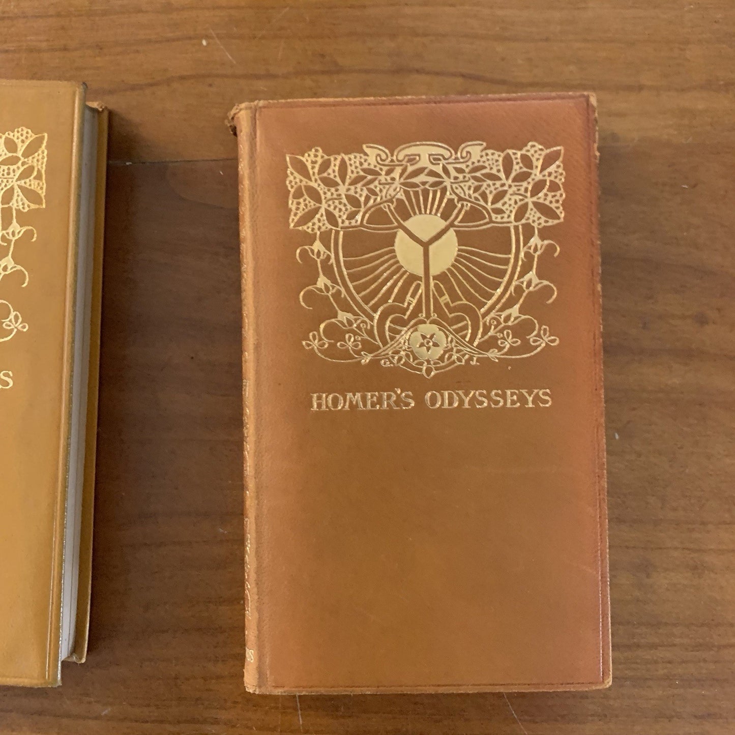 The Iliads / Odysseys of Homer George Chapman / Leather Scribner VG