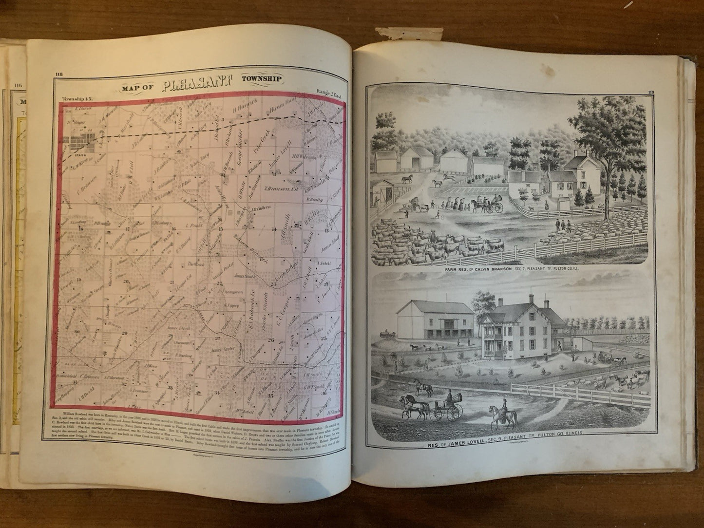 1871 Atlas Map of Fulton County, Illinois / Andreas