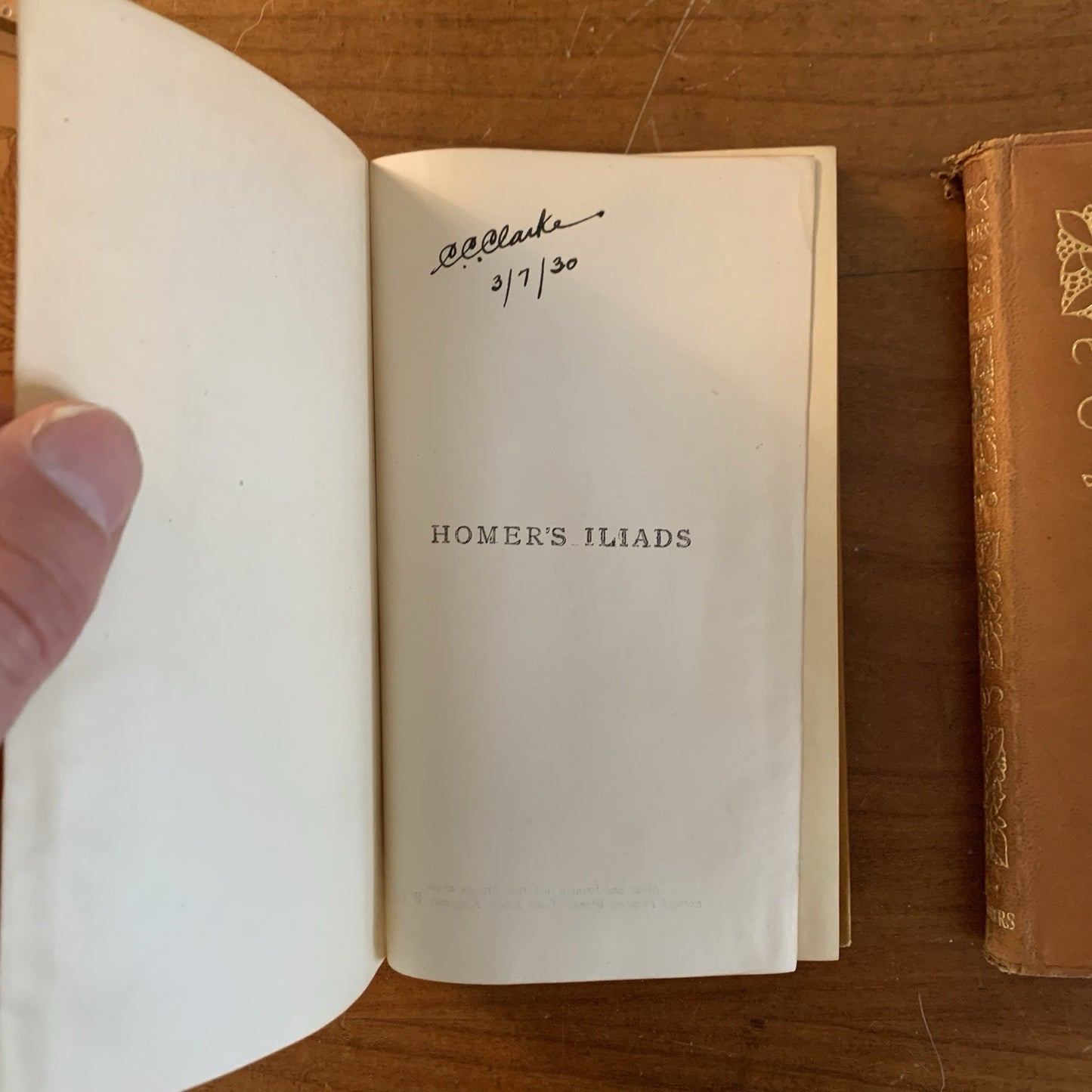 The Iliads / Odysseys of Homer George Chapman / Leather Scribner VG