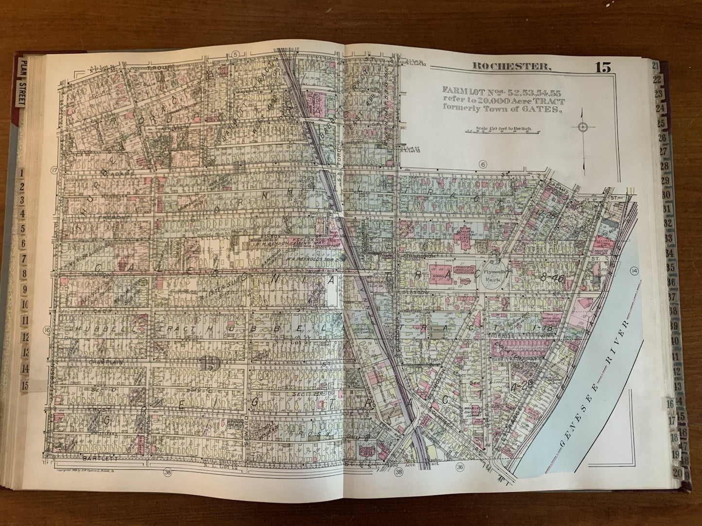 1926 Plat Book of the City of Rochester New York. Near Fine.