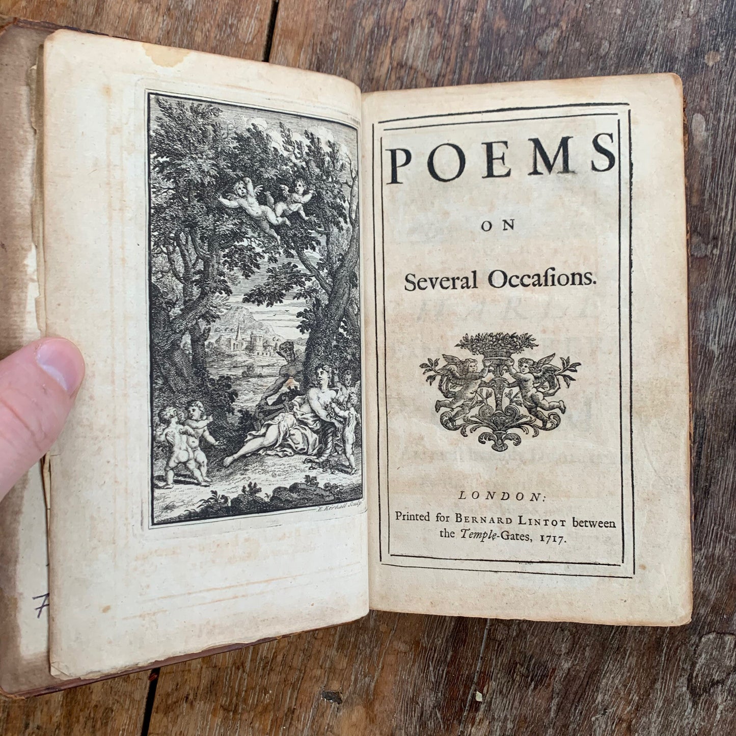 Fenton's Poems on Several Occasions 1717 Lintot Leather Very Good