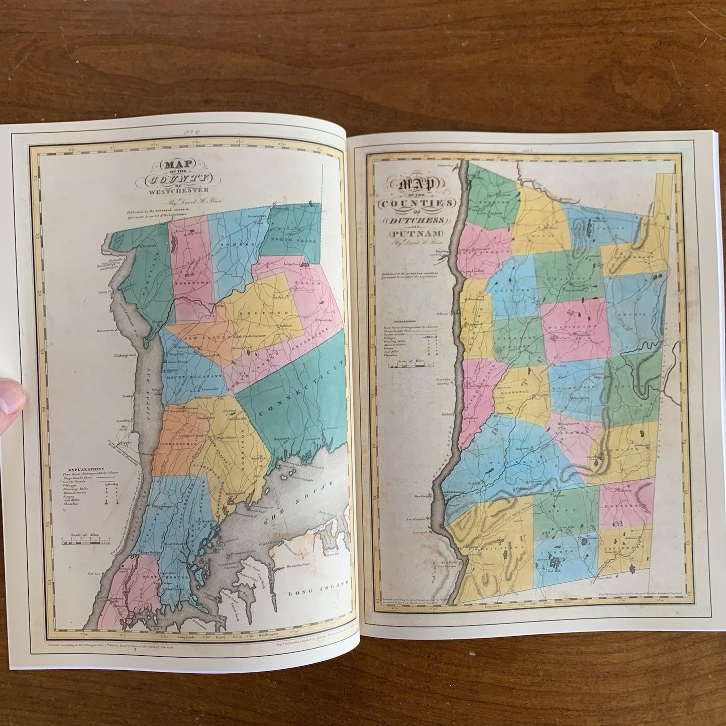 1832 Burr's Atlas of the State of New York / Facsimile David H. Burr