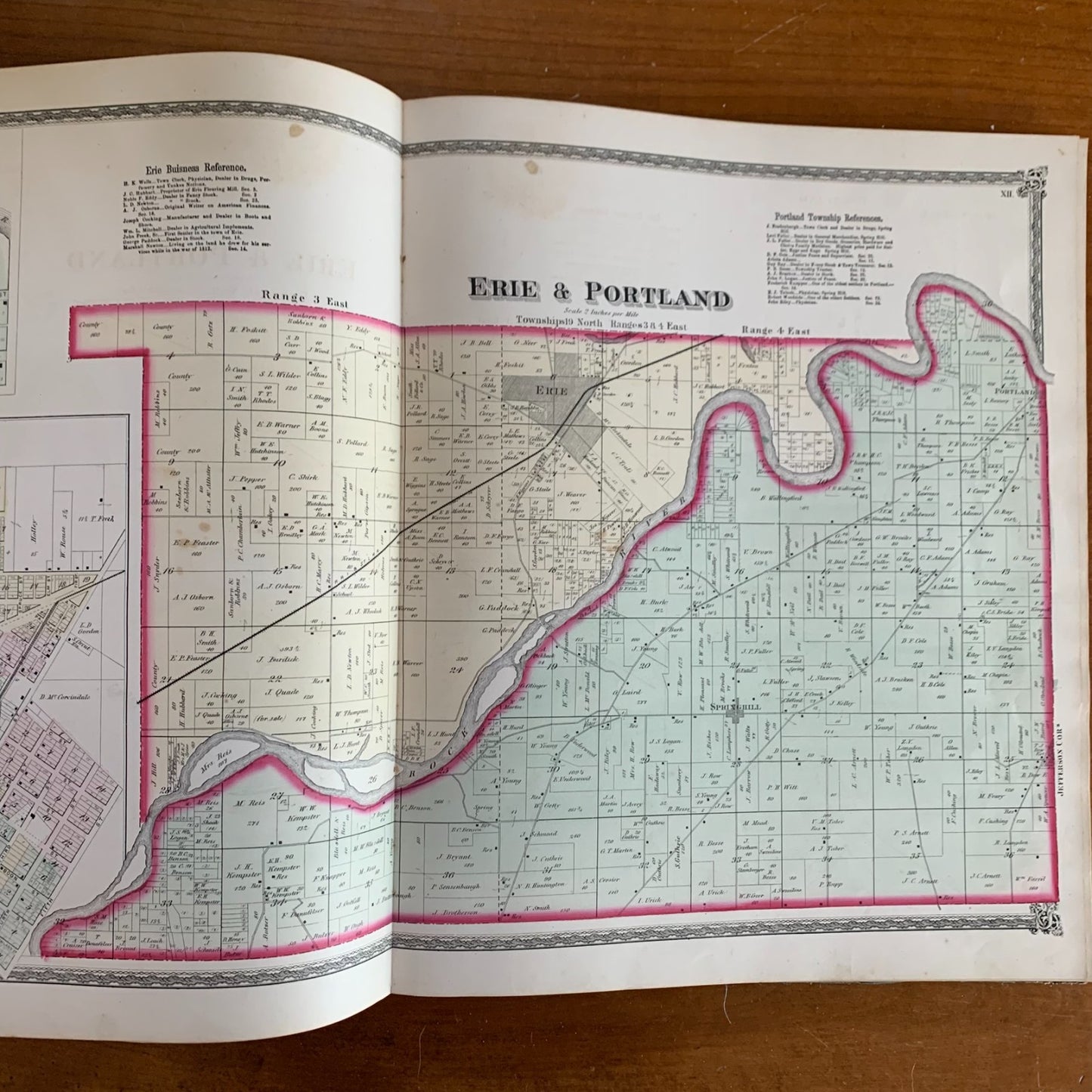 1872 Atlas of Whiteside County and the State of Illinois Morrison Sterling Maps