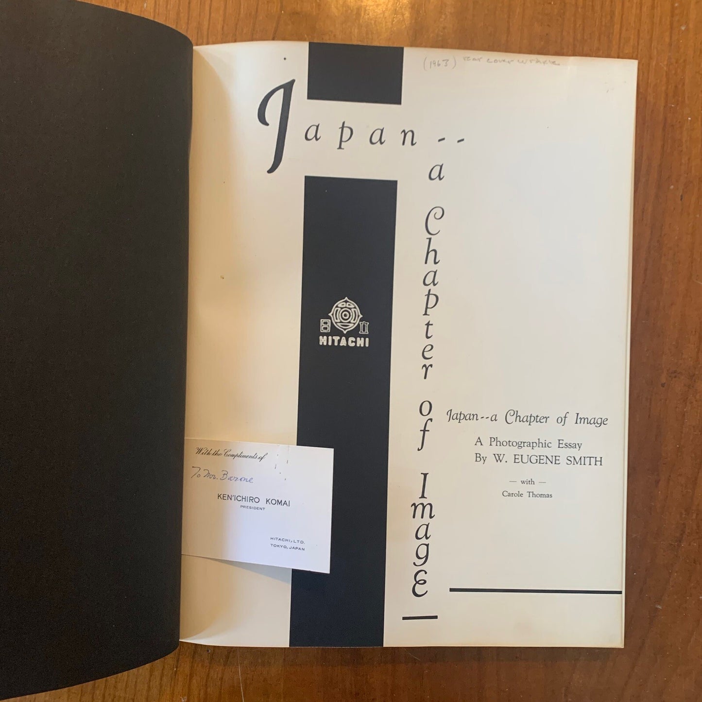 Japan...a Chapter of Image: A Photographic Essay W. Eugene Smith; Carole Thomas