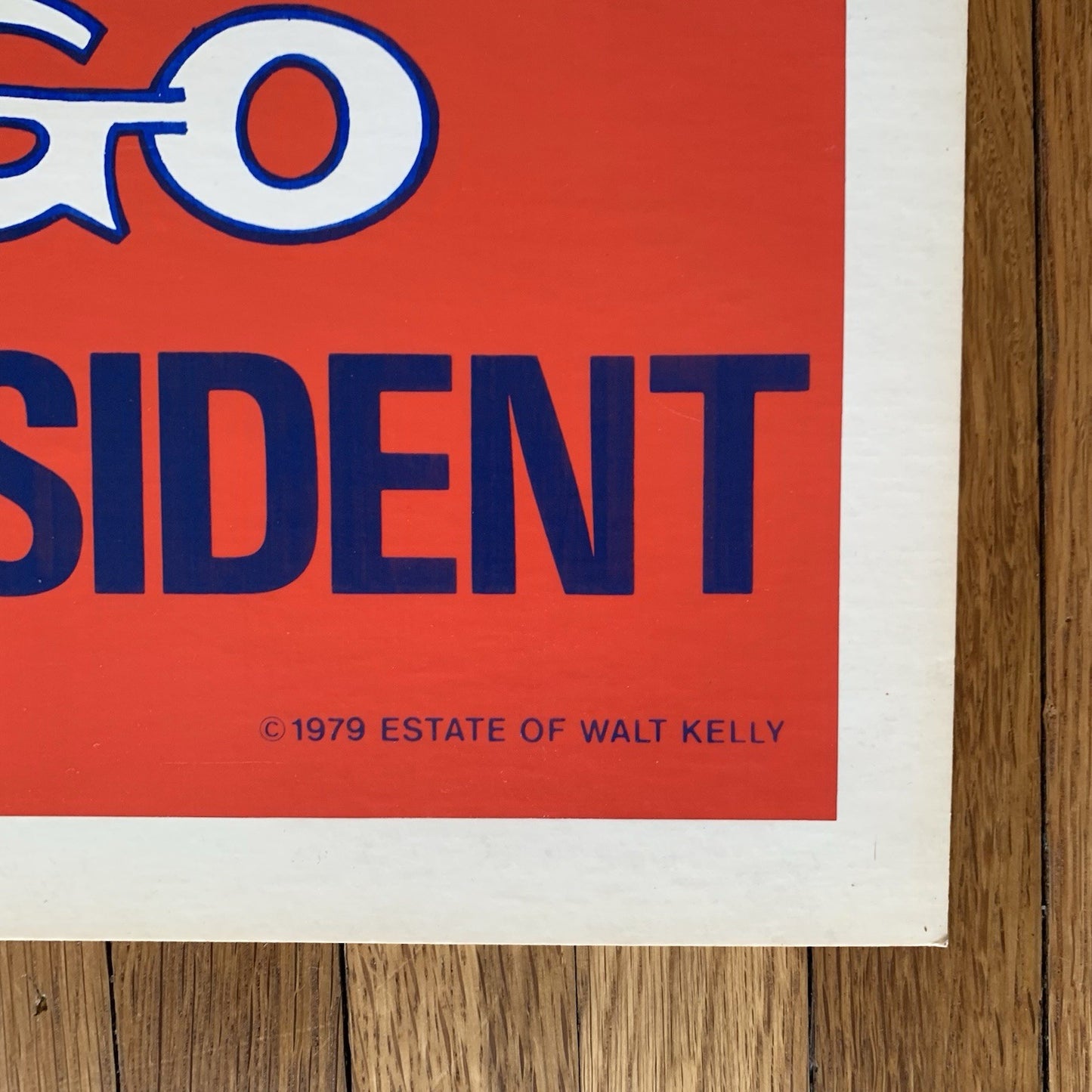 Vote Pogo for President Poster Estate of Walt Kelly 1979 Cardboard Poster