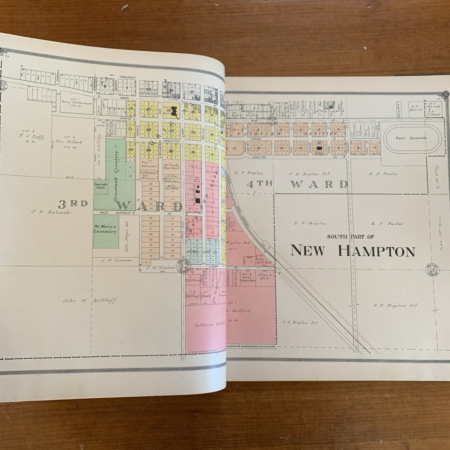 1915 Standard Atlas of Chickasaw County Iowa / Maps Untied States Plat Book