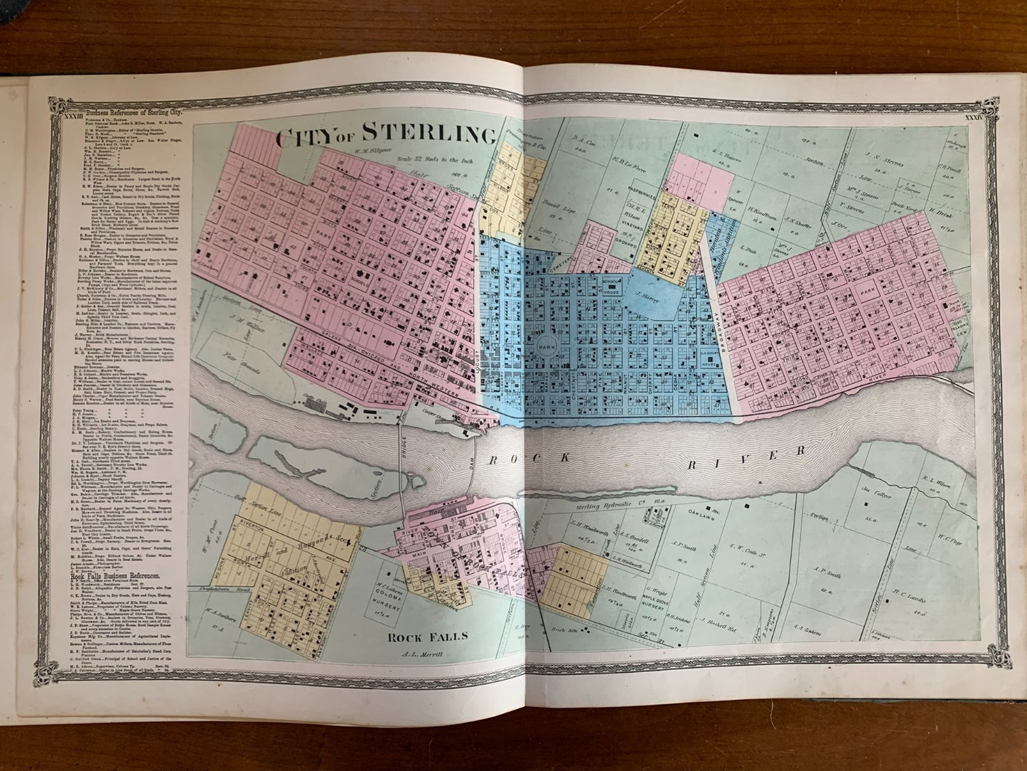 1872 Atlas of Whiteside County and the State of Illinois Morrison Sterling Maps