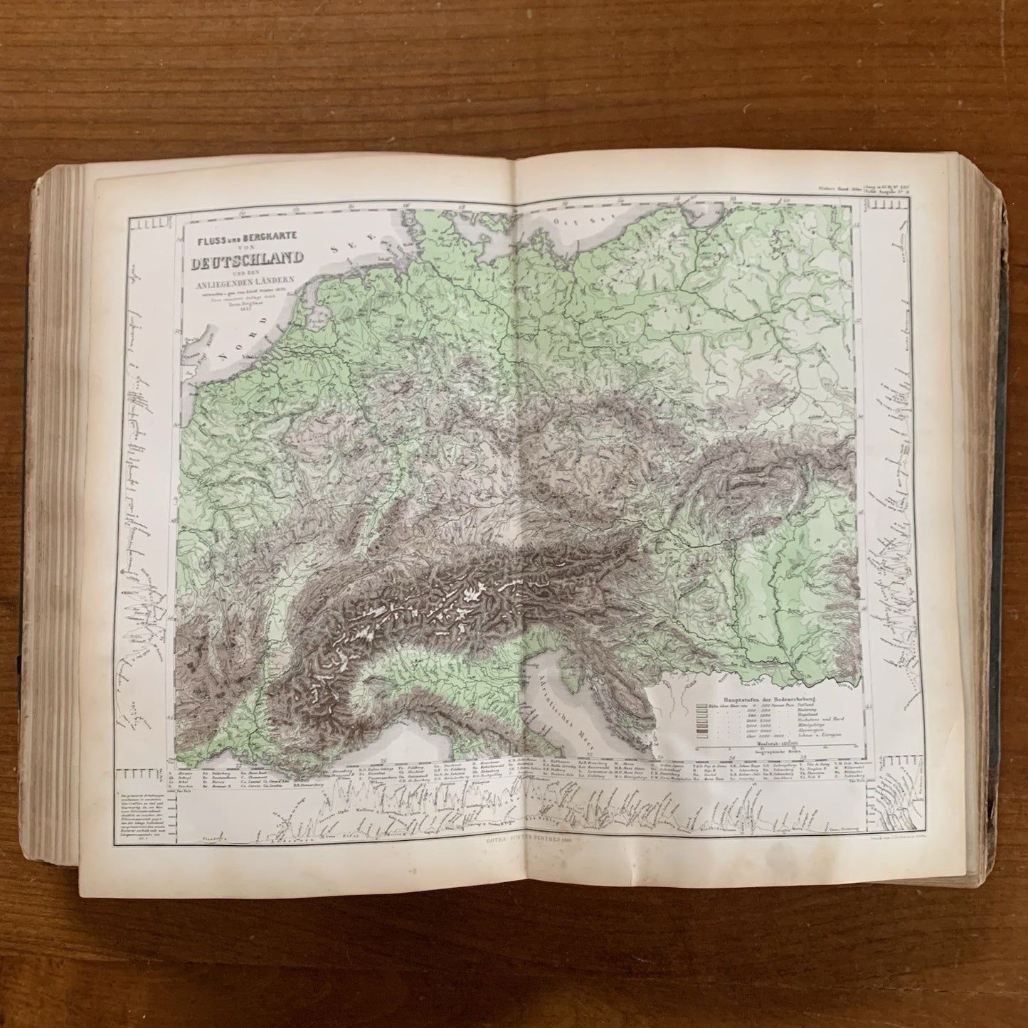 1869 Adolf Stieler's Hand Atlas of the Earth on All Parts of the World 84 Plates