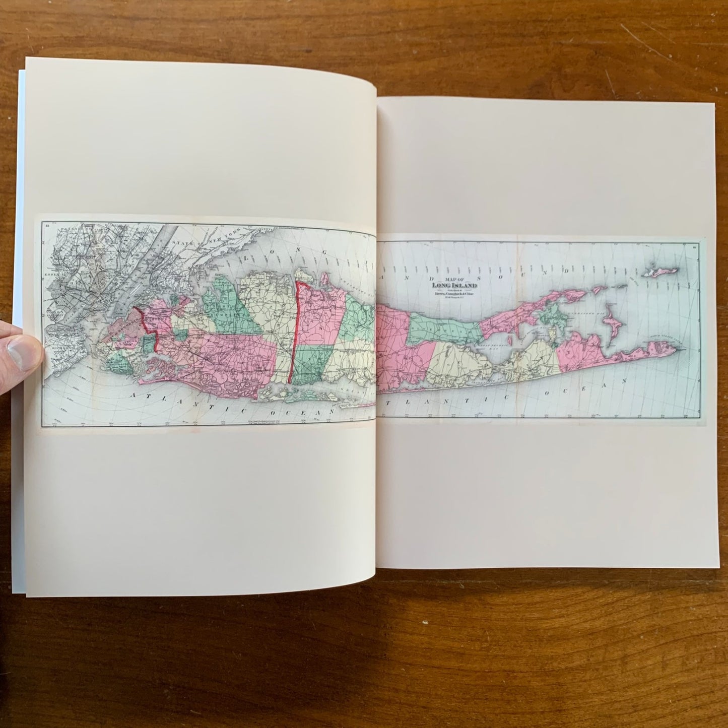 1873 Atlas of Long Island New York - Color Facsimile - Maps Towns Villages