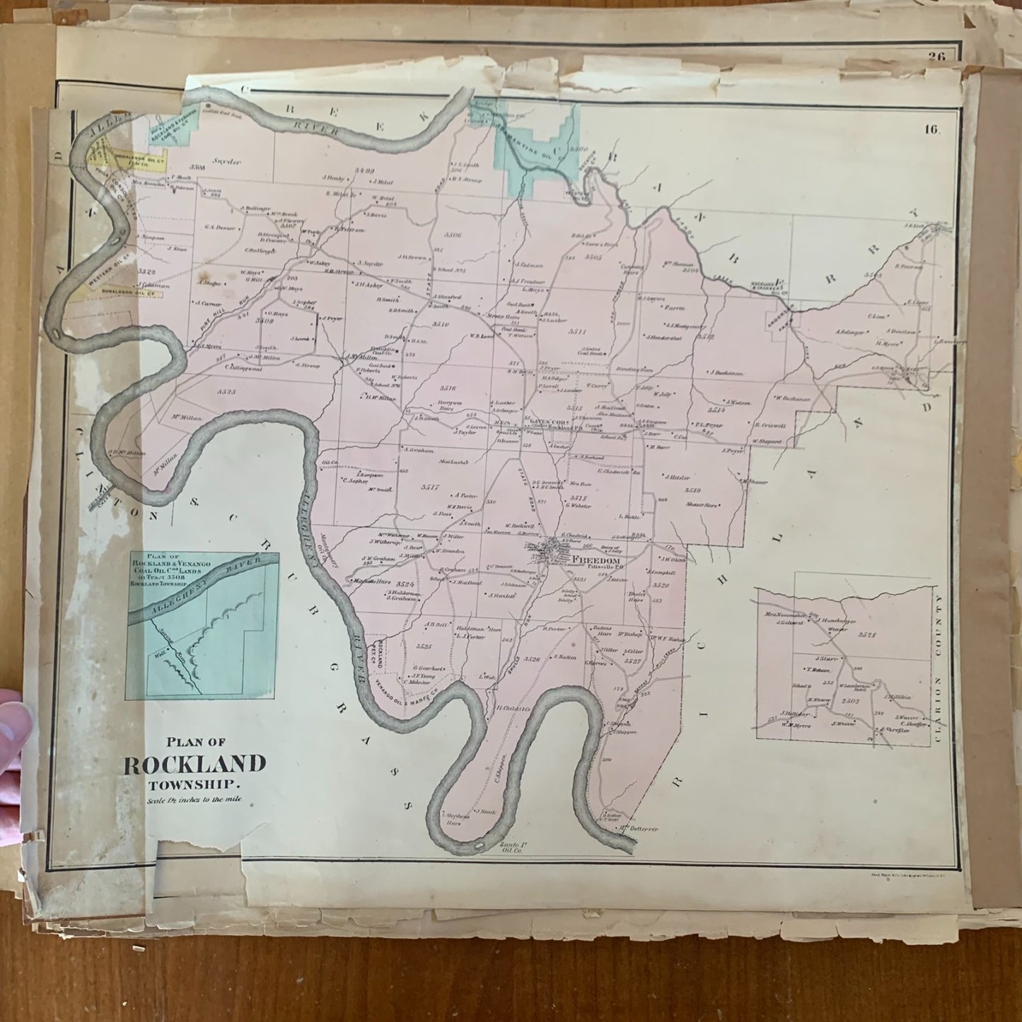 1865 Beers Atlas of the Oil Regions Pennsylvania - Incomplete - Maps Petroleum