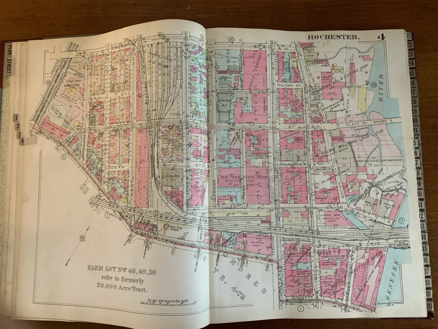 1926 Plat Book of the City of Rochester New York. Near Fine.