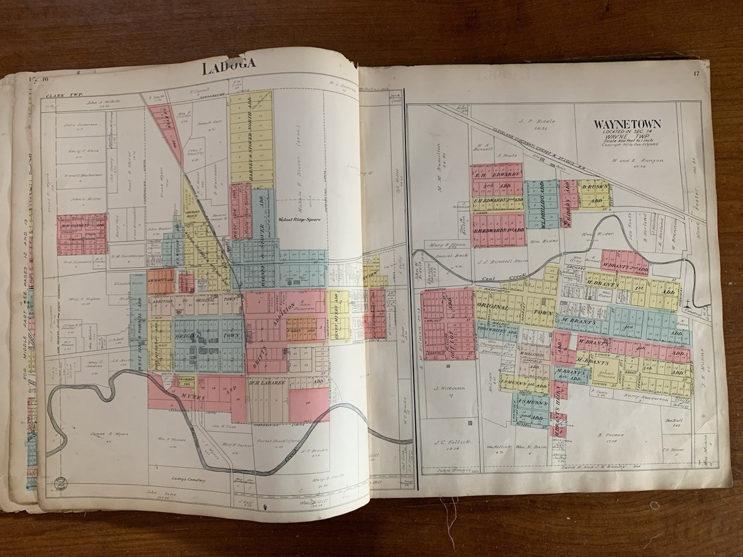 1917 Standard Atlas of Montgomery County, Indiana / Plat Book Map United States