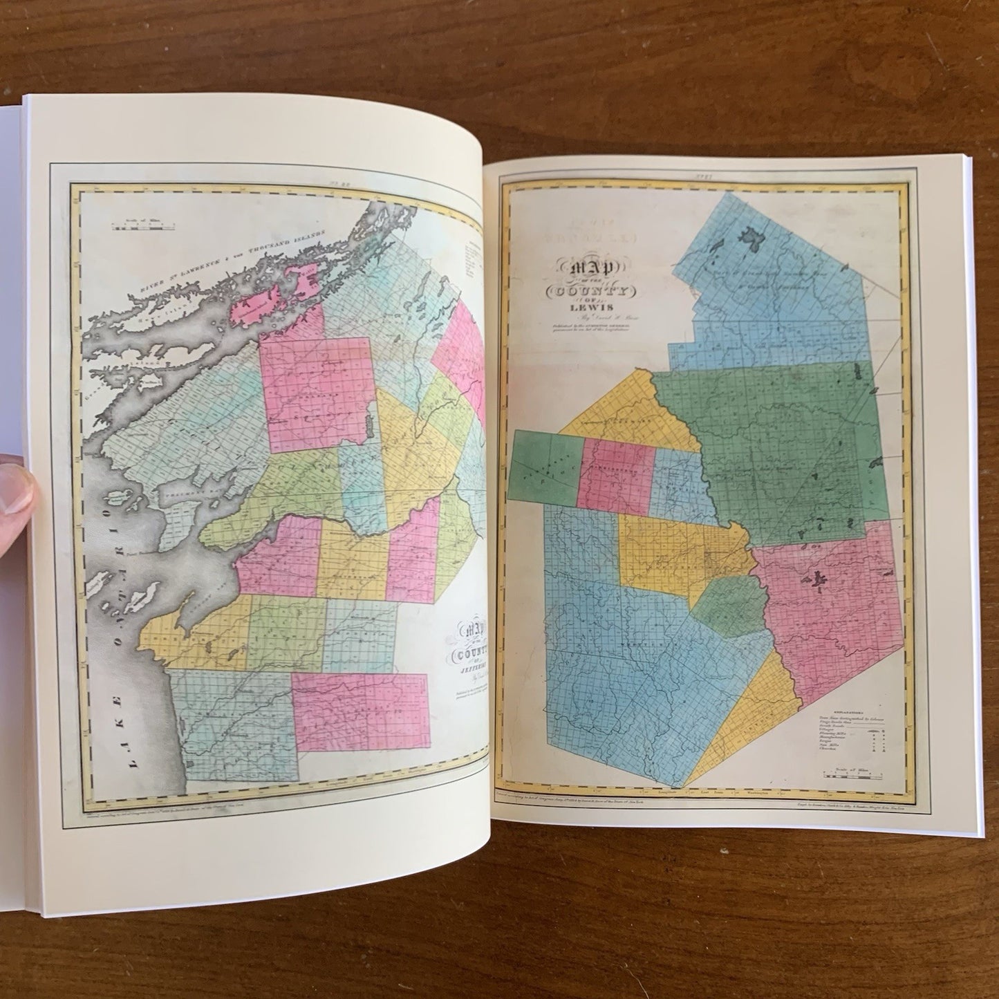 1832 Burr's Atlas of the State of New York / Facsimile David H. Burr