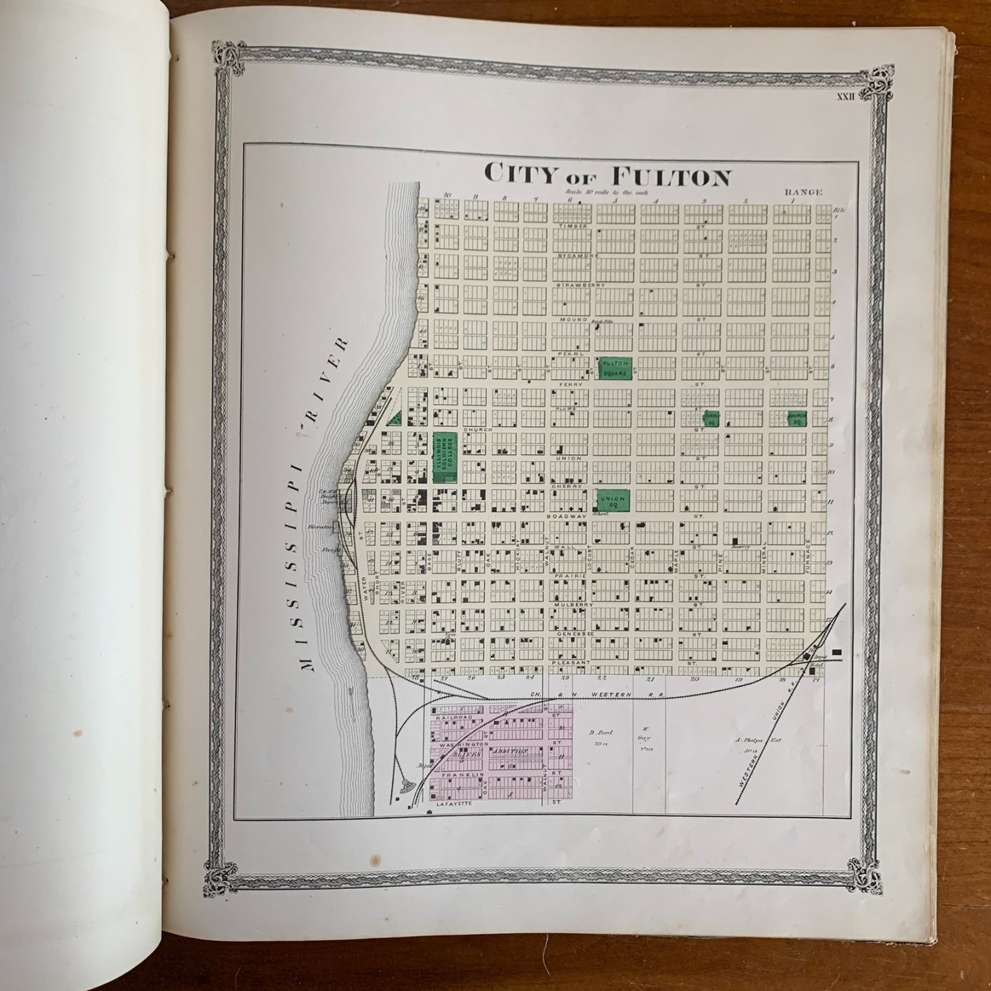 1872 Atlas of Whiteside County and the State of Illinois Morrison Sterling Maps