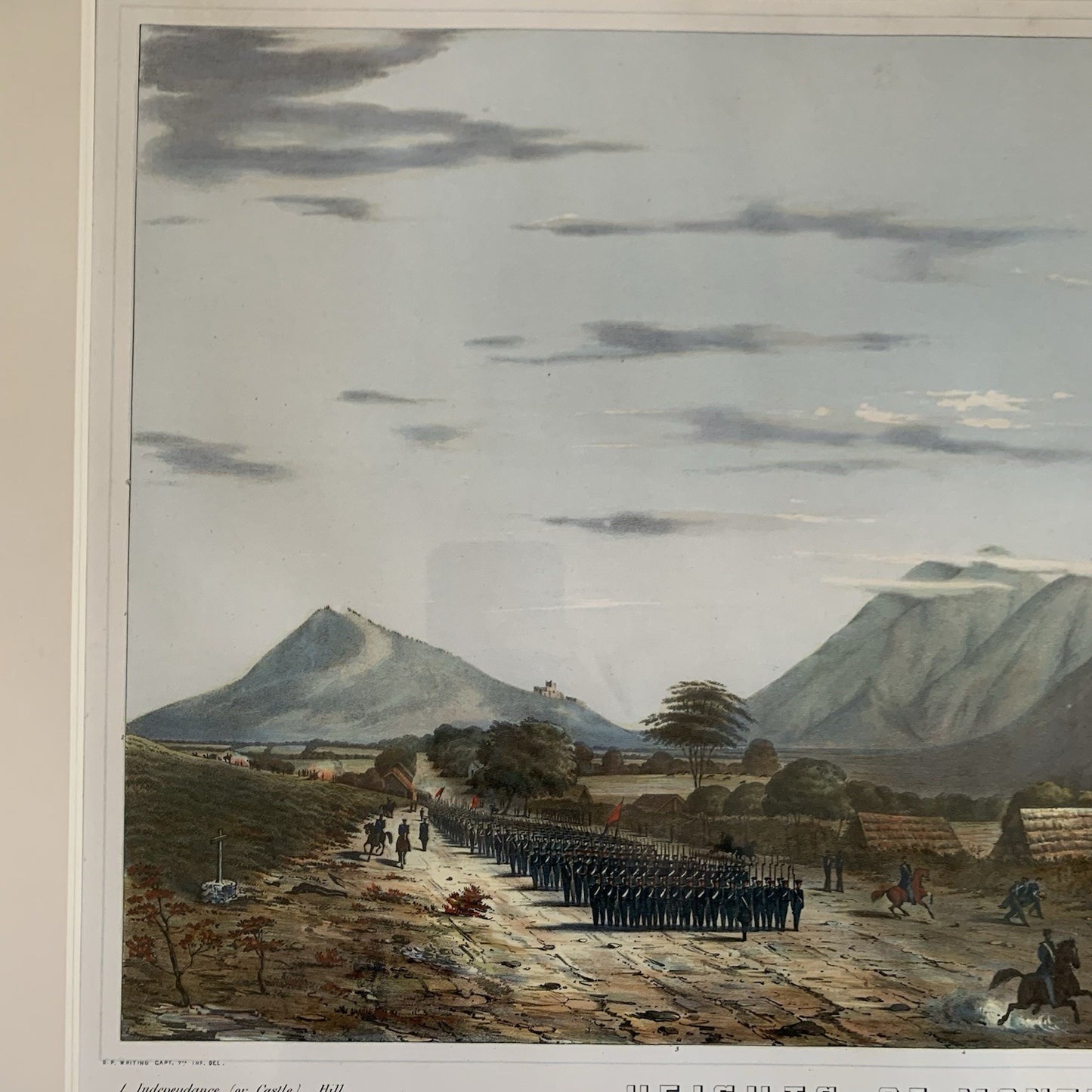 2x Original Lithographs from Capt. Daniel Power Whiting's Army Portfolio / 1847