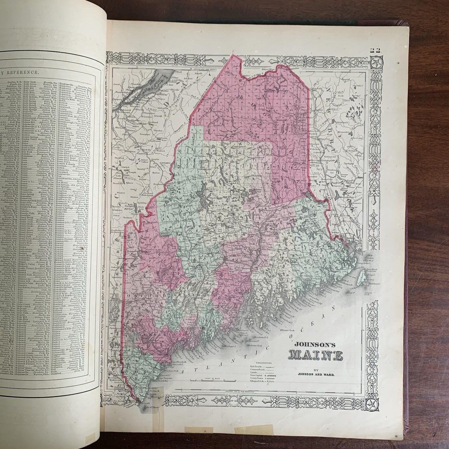 1865 Johnsons New Illustrated Family Atlas / Maps United States Civil War