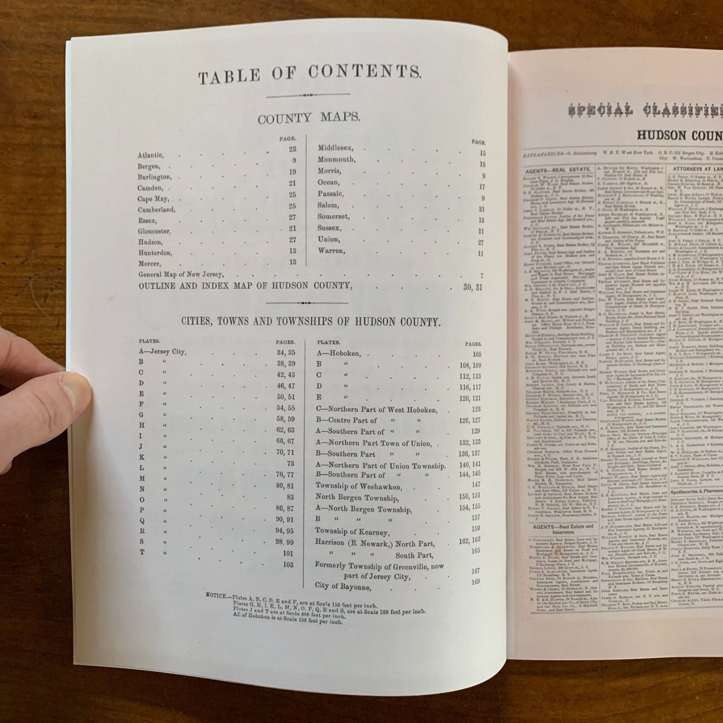 1873 Combined Atlas Of The State Of New Jersey and the County Hudson - Facsimile