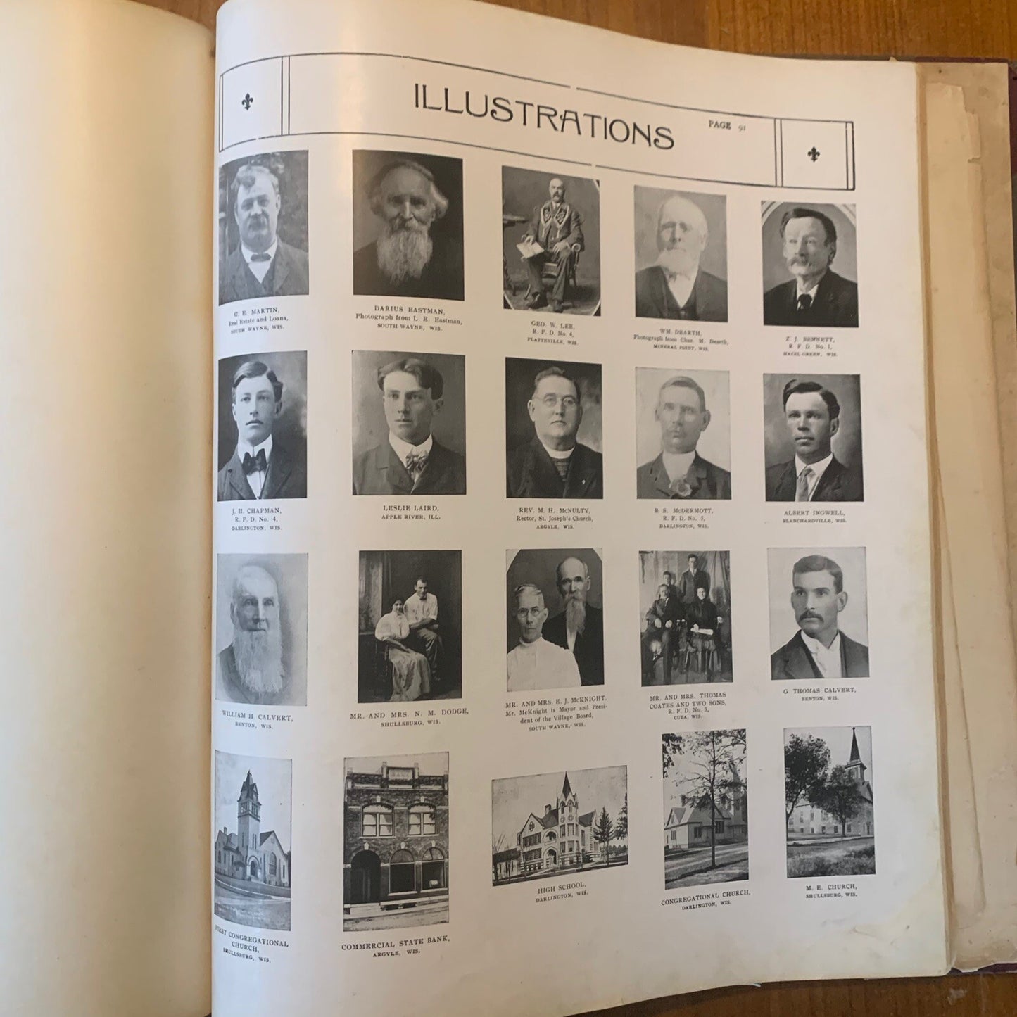 1916 Standard Atlas of Lafayette County Wisconsin Plat Book Ogle