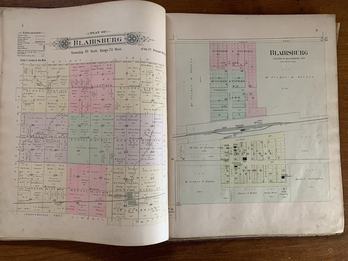 1896 Plat Book Atlas of Hamilton County, Iowa / Webster City Foldout Map