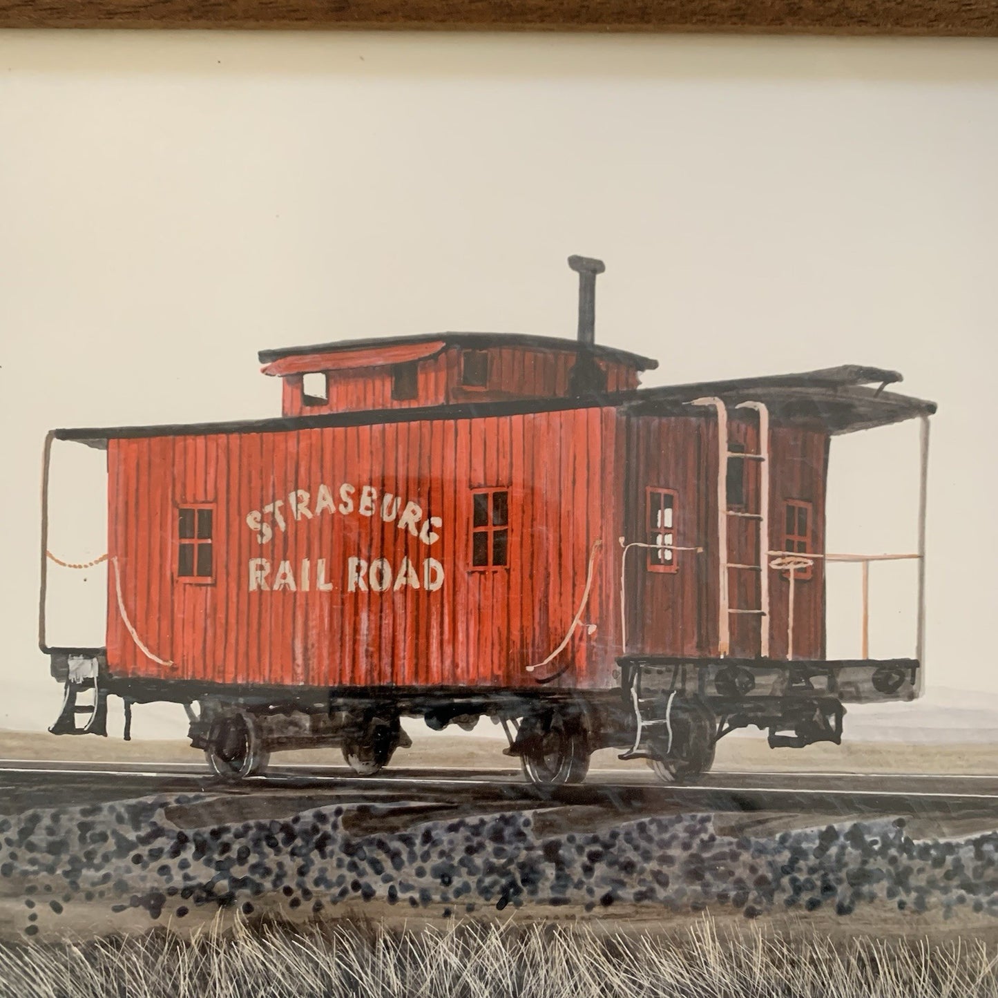 Strasburg Rail Road Caboose Painting by Herbert Weintraub