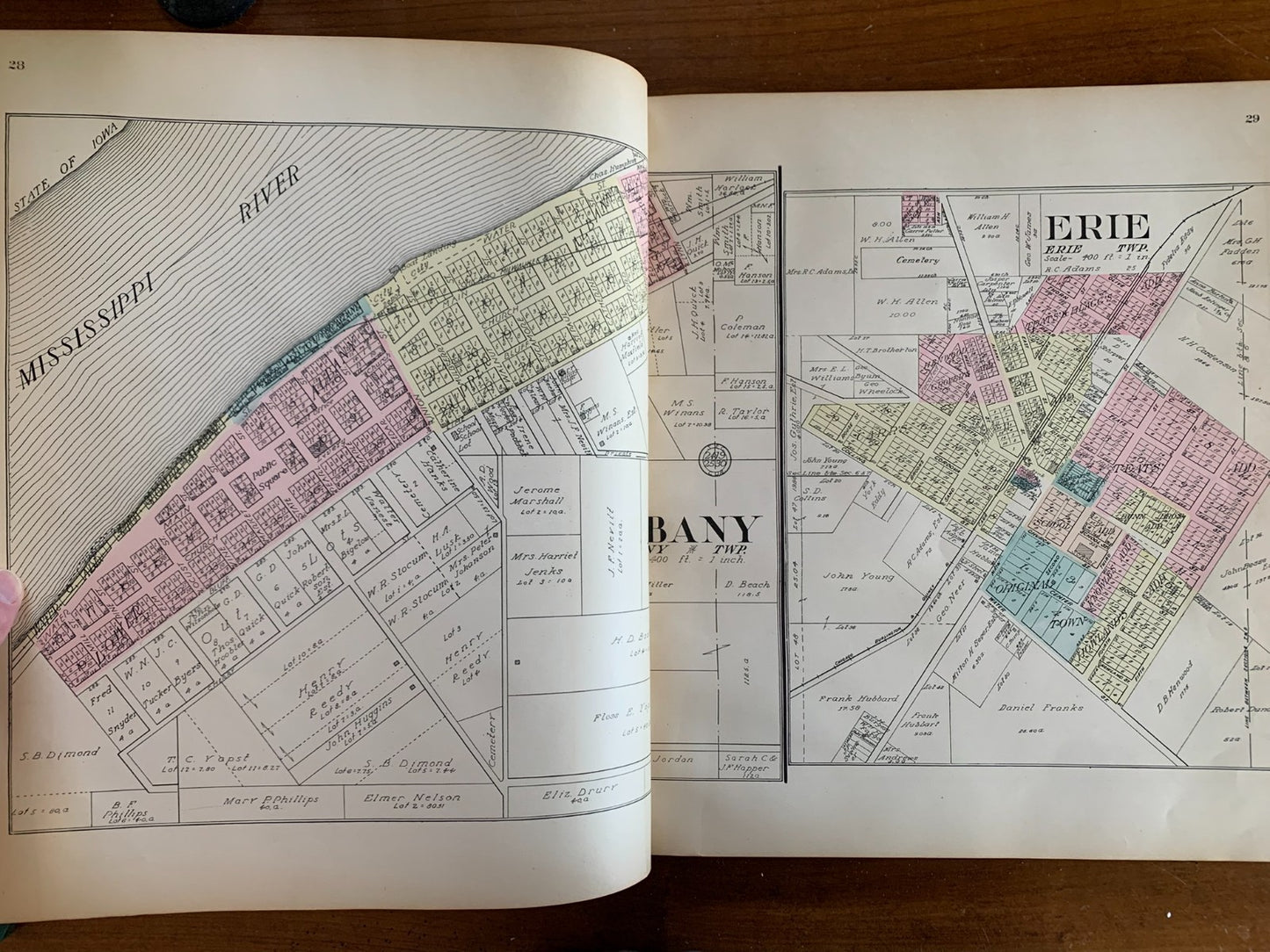 1912 Standard Atlas of Whiteside County, Illinois Sterling Rock Falls Fulton