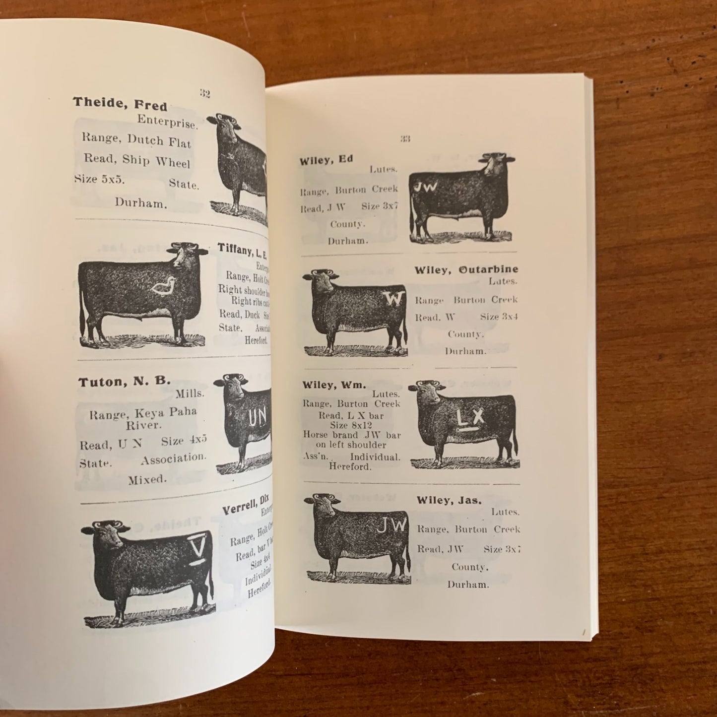 1902 The Stockman's Brand Book, Keya Paha County Nebraska / Facsimile