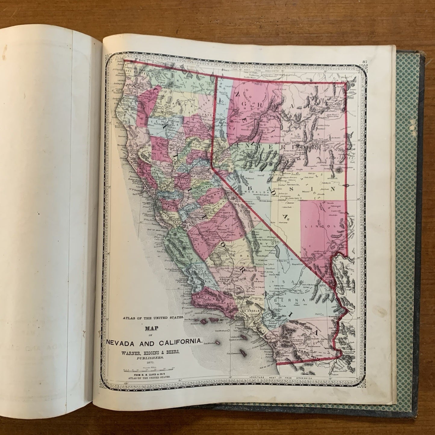 1871 Atlas of the State of Illinois / United States / Chicago / H.H. Lloyd