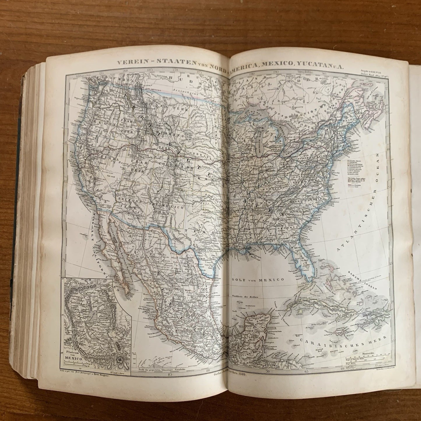 1869 Adolf Stieler's Hand Atlas of the Earth on All Parts of the World 84 Plates