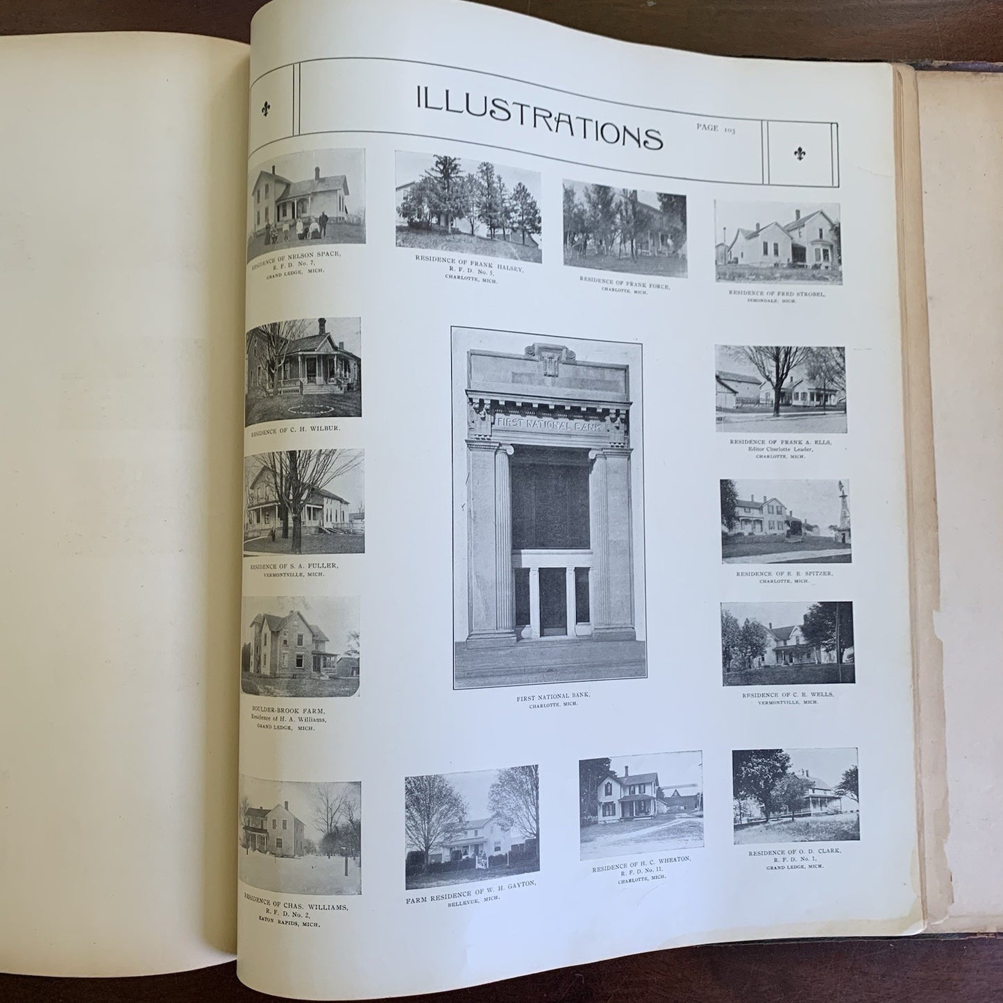 1913 Standard Atlas of Eaton County Michigan / Directory Ads Map