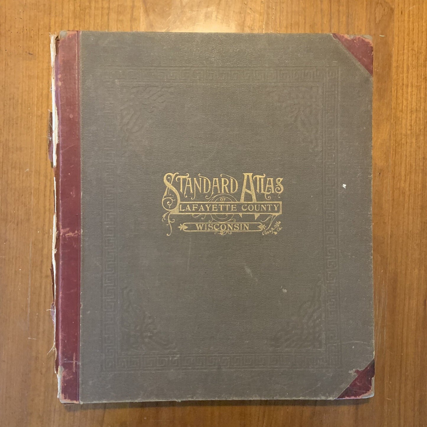 1916 Standard Atlas of Lafayette County Wisconsin Plat Book Ogle
