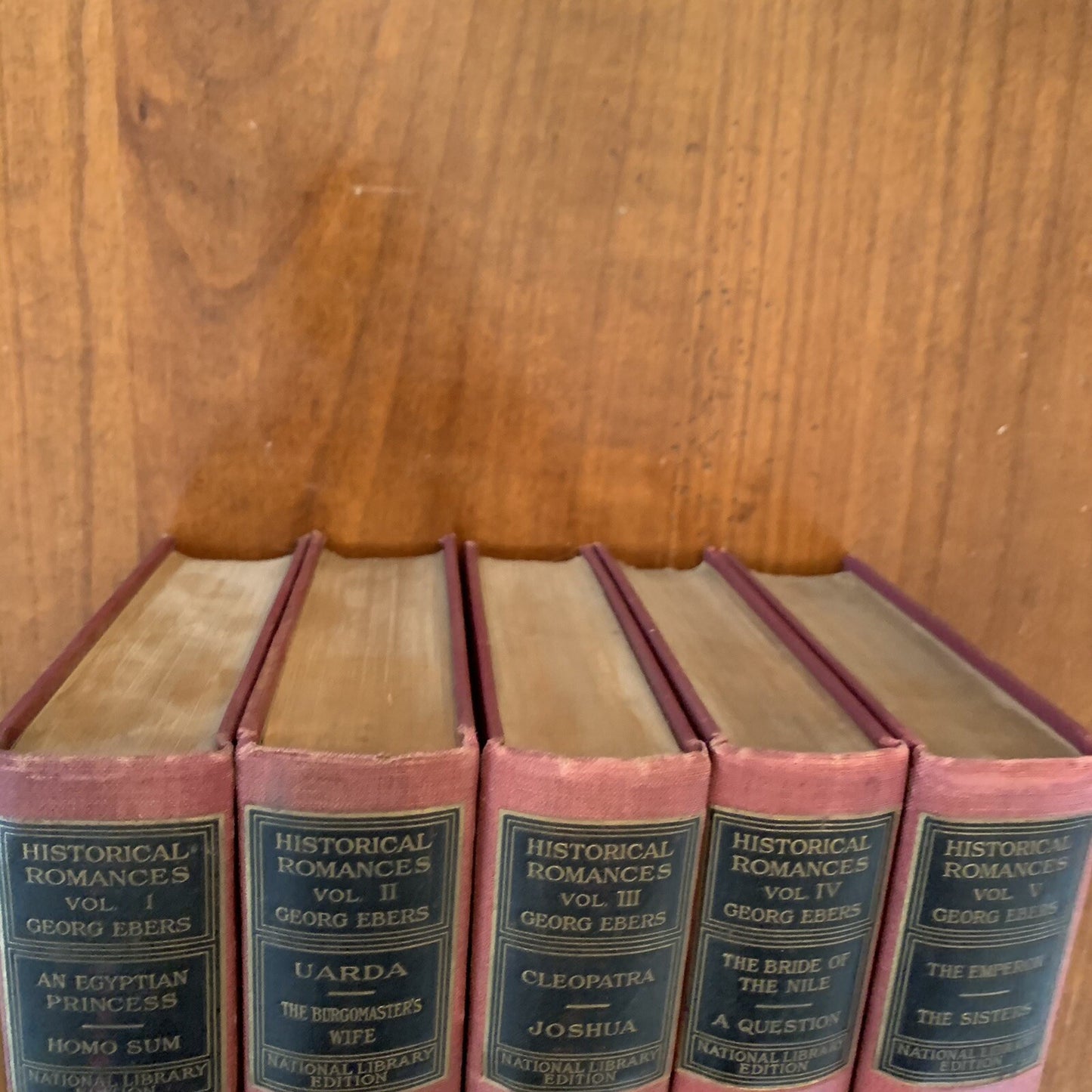 1880 - 1898 Historical Romances Of Georg Ebers 10 Volumes Hardcovers VG+