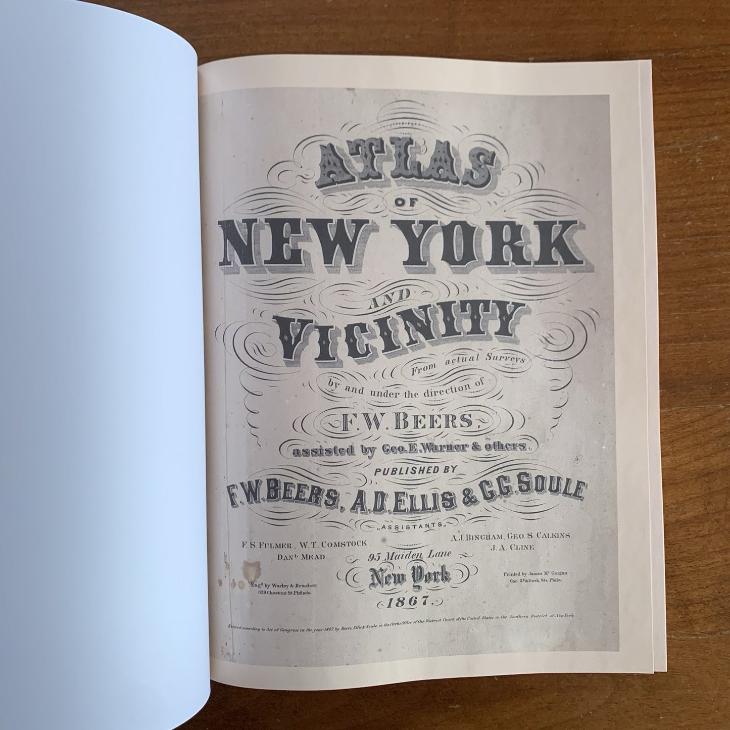 1867 Atlas Of New York And Vicinity - F.W. Beers - Connecticut Edition Facsimile