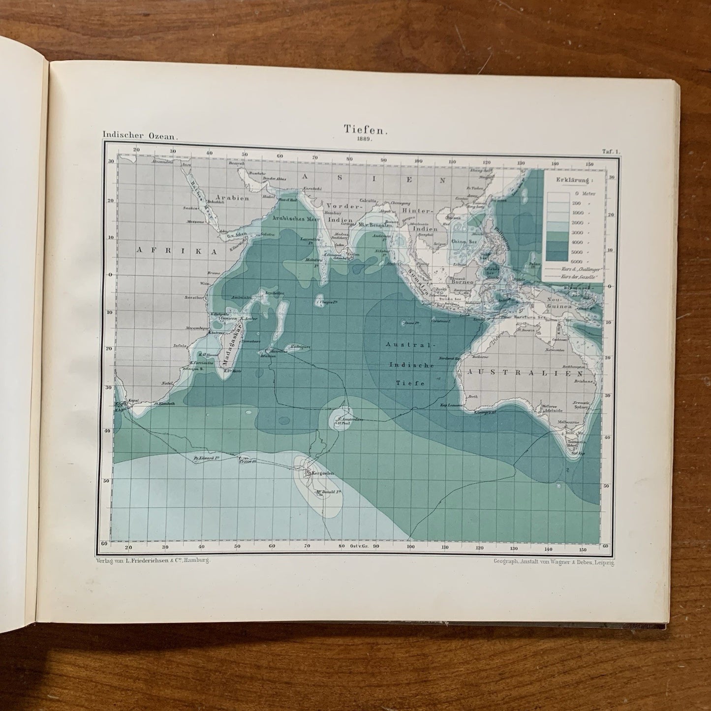 1891 Deutsche Seewarte. Indischer Ozean. Ein Atlas von 35 Karten / Atlas Ocean