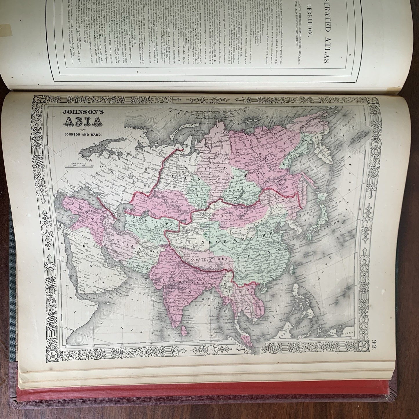 1865 Johnsons New Illustrated Family Atlas / Maps United States Civil War
