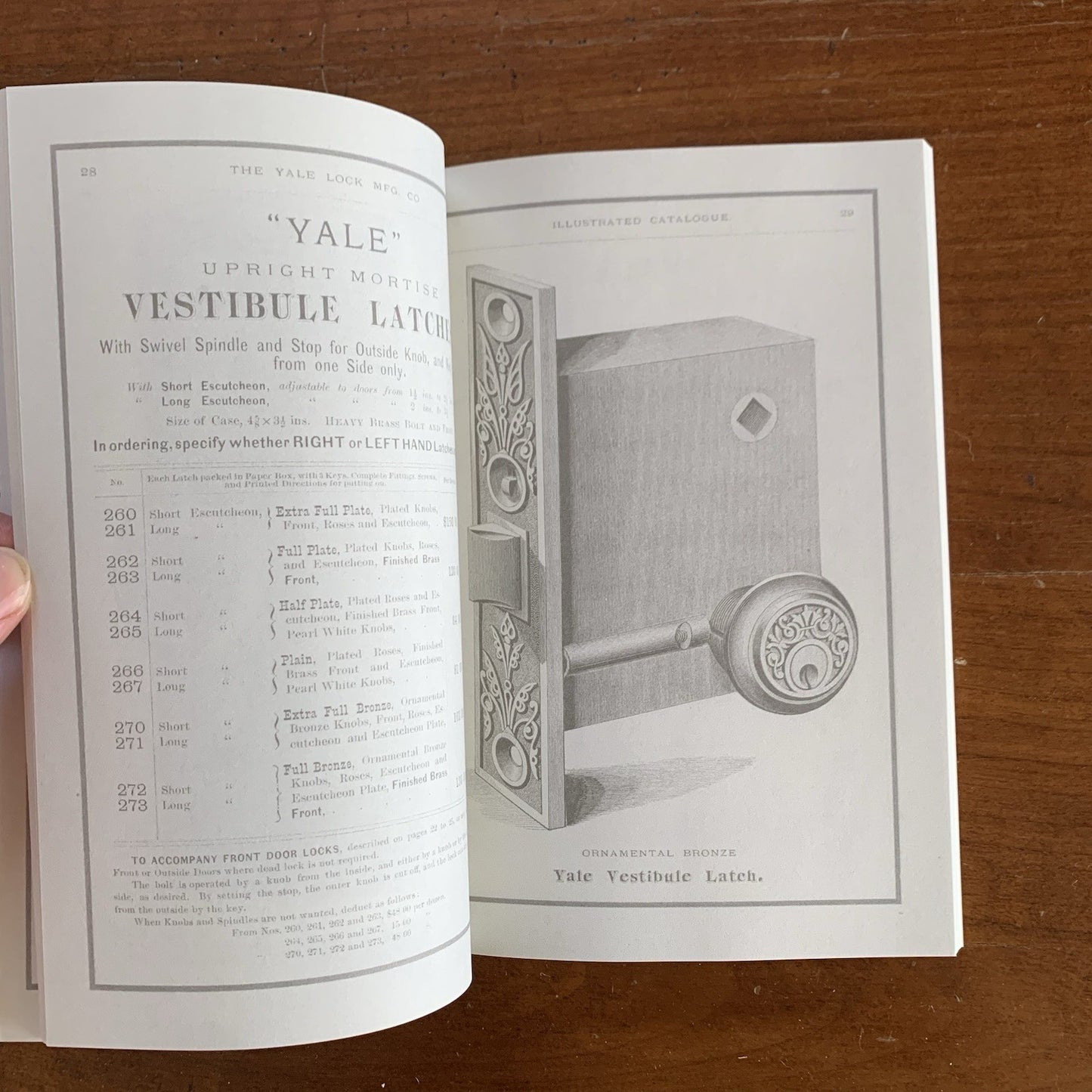 1880 Yale Lock Mfg. Company Catalog No. 7 / Facsimile