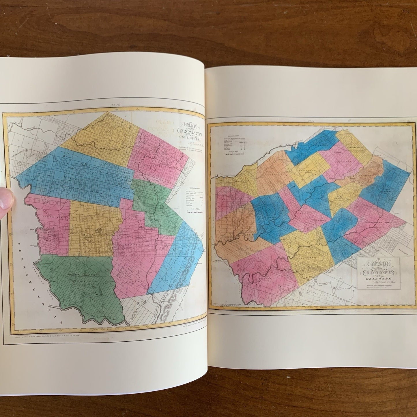 1832 Burr's Atlas of the State of New York / Facsimile David H. Burr
