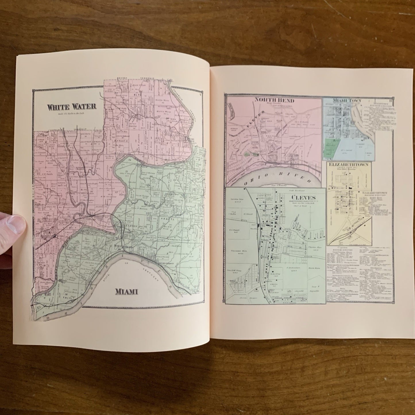 1869 Atlas of Hamilton County, Ohio / Cincinnati Plate Book / Facsimile