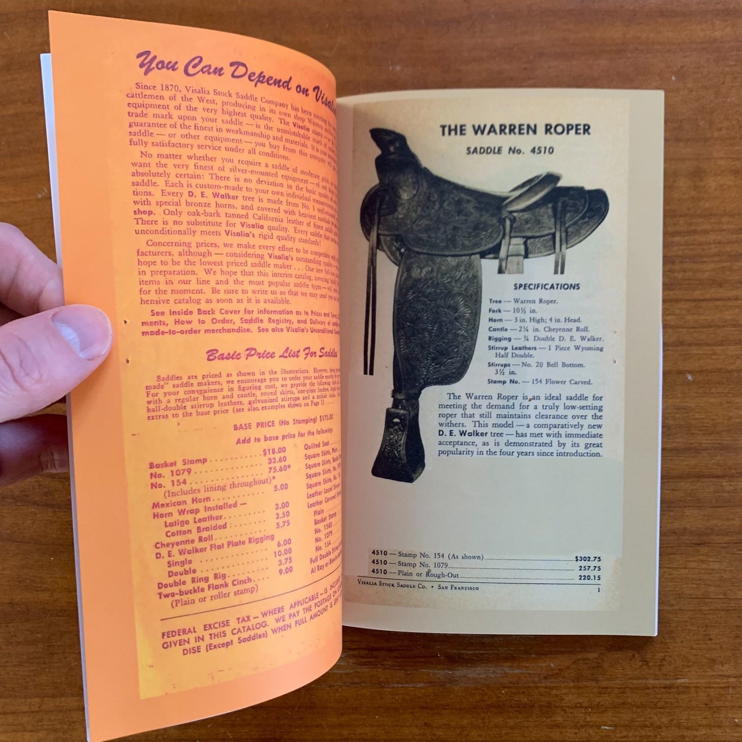 Visalia Stock Saddle Company, San Francisco. Catalog, No. 34 / Facsimile