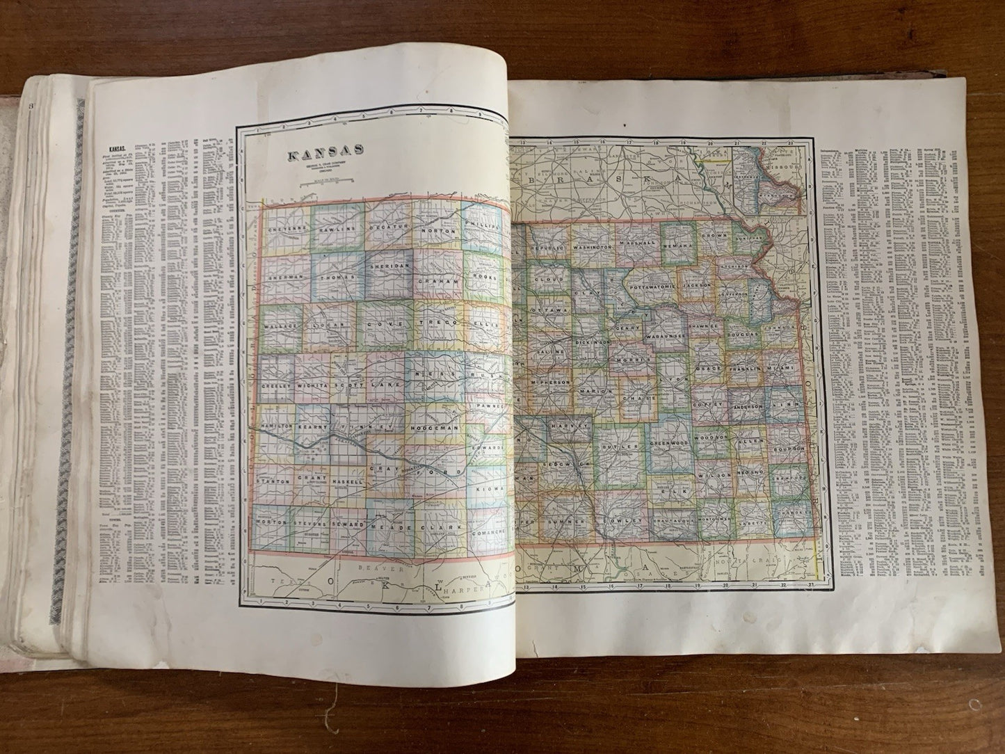 1917 Standard Atlas of Mitchell County Kansas / Plat Map Book