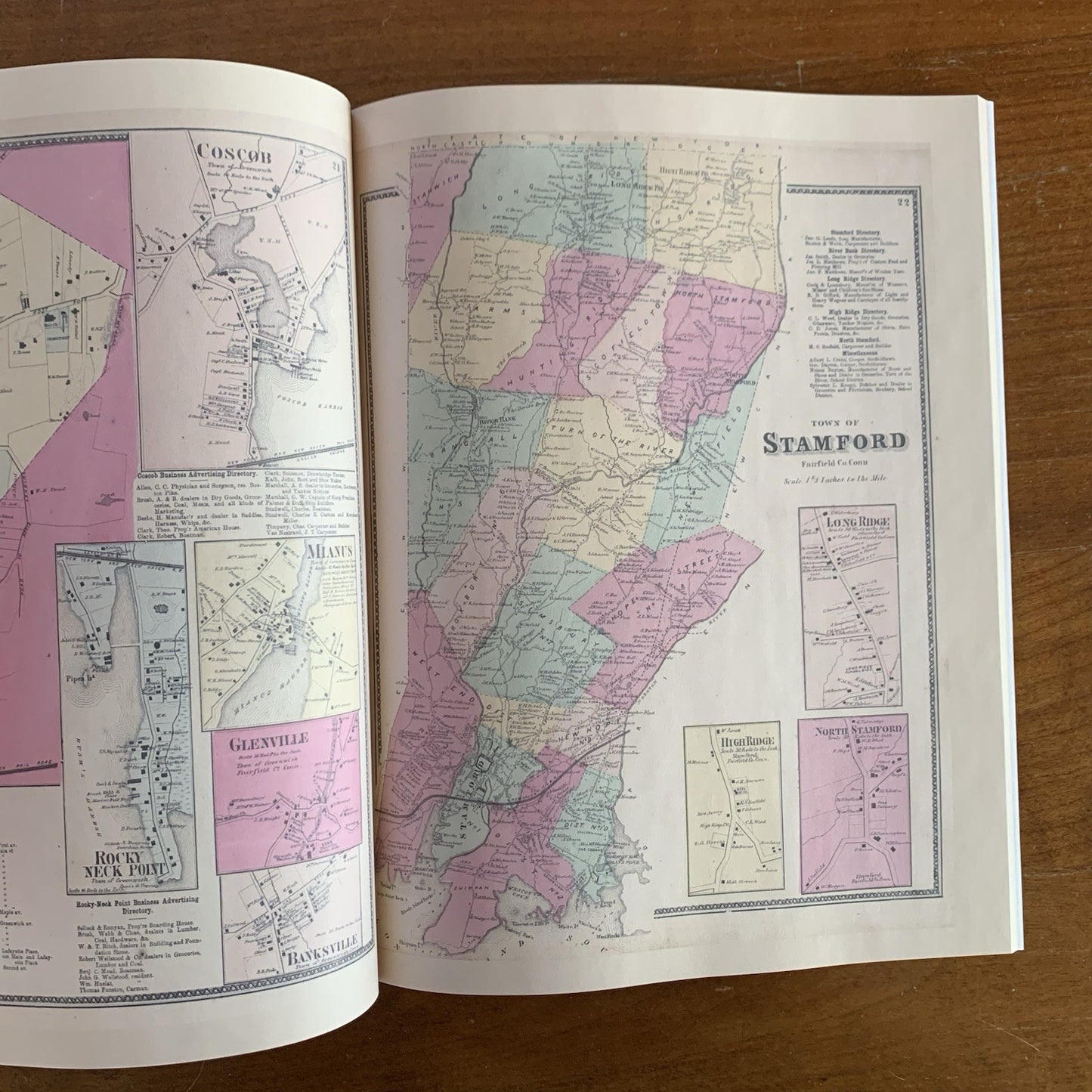 1867 Atlas Of New York And Vicinity - F.W. Beers - Connecticut Edition Facsimile