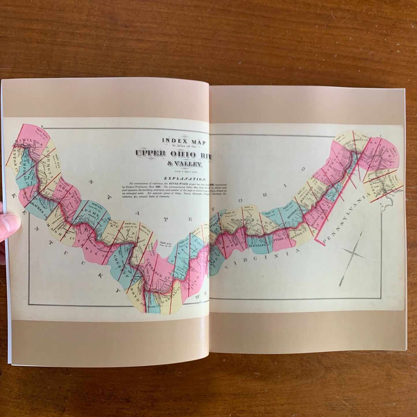 1877 Illustrated Atlas of the Upper Ohio River & Valley Pittsburgh to Cincinnati