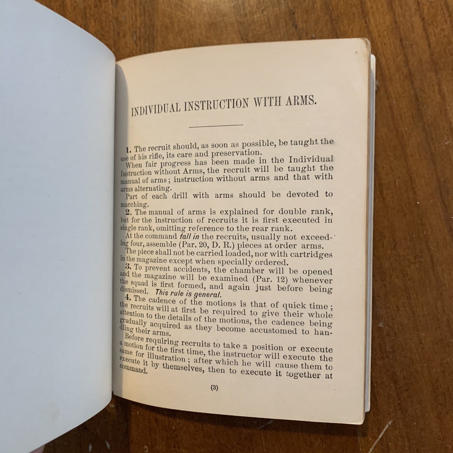 1897 Infantry Drill Regulations, Manual of Arms for 30 Caliber Magazine Rifle