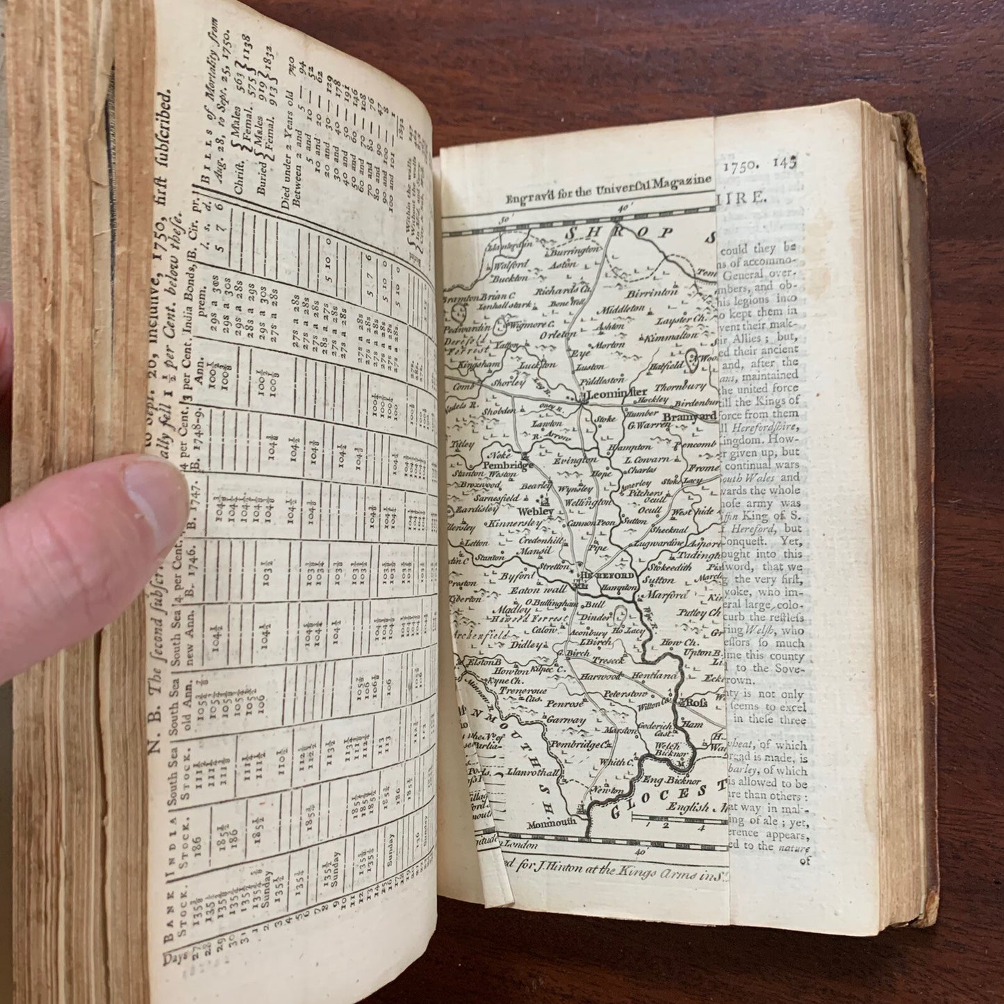 1750 VOL VII UNIVERSAL MAGAZINE ENGRAVINGS TOBACCO WALTER RALEIGH COLONIES MAPS