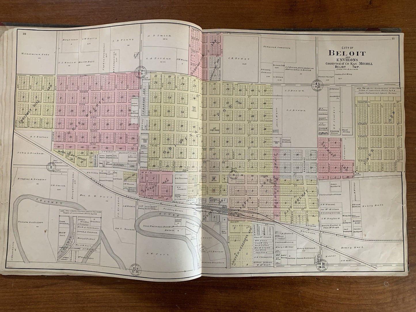 1902 Standard Atlas of Mitchell County Kansas / Plat Map Book