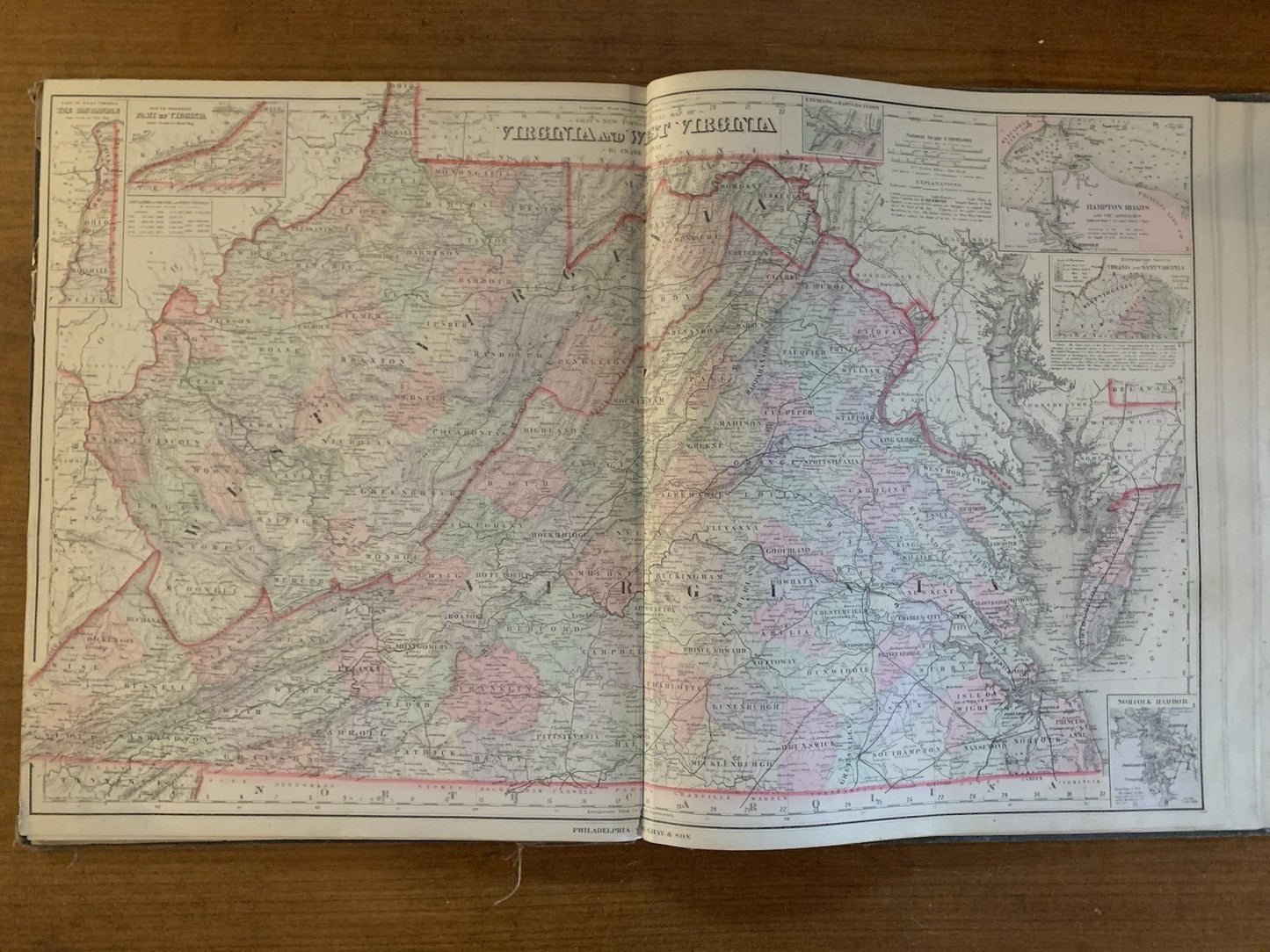 1885 An Atlas of Shenandoah and Page Counties, Virginia / Very good