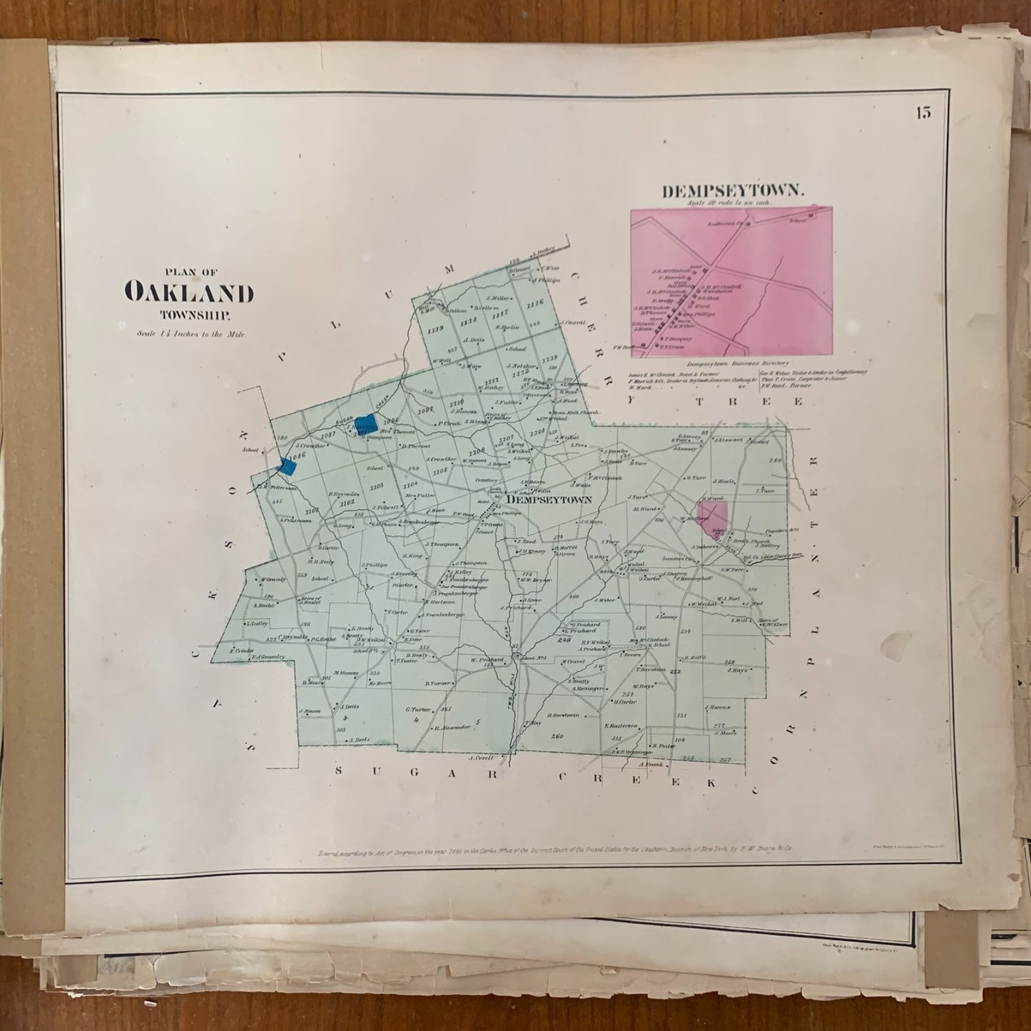 1865 Beers Atlas of the Oil Regions Pennsylvania - Incomplete - Maps Petroleum