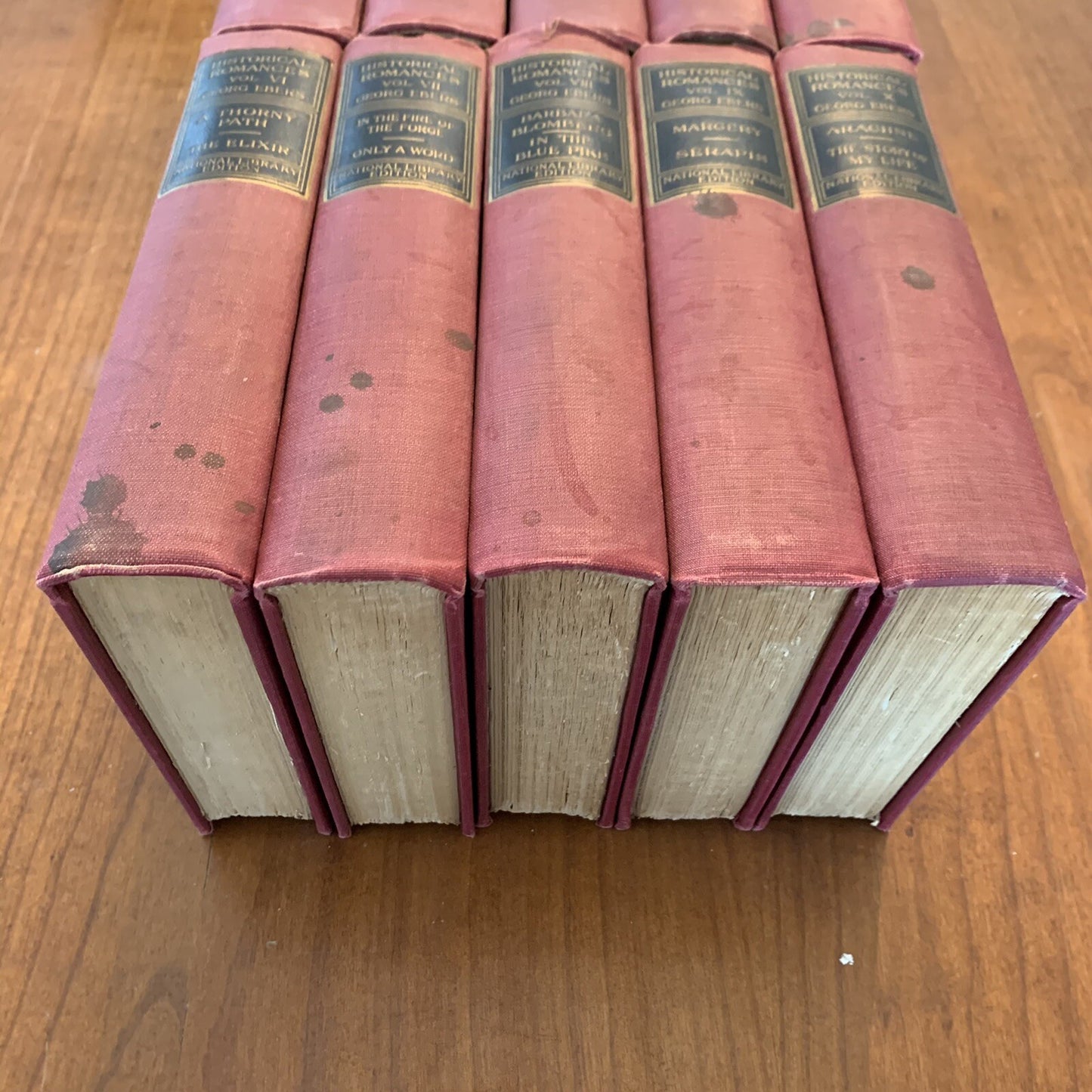 1880 - 1898 Historical Romances Of Georg Ebers 10 Volumes Hardcovers VG+